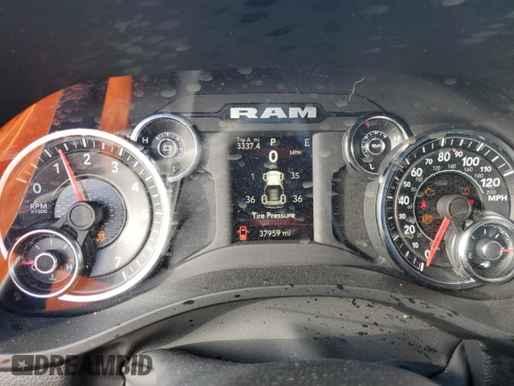 2023 Ram 1500 Big Horn with VIN 1C6SRFBT2PN611306, listed as a Copart auction lot 81068654 with 37,959 mi miles and Salvage Title. Bid and sale history available at carsss.com. Image 9.