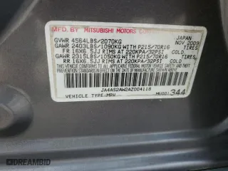 2010 Mitsubishi Outlander ES with VIN JA4AS2AW2AZ004118, listed as a Copart auction lot 86684914 with 110,278 mi miles and Salvage Title. Bid and sale history available at carsss.com. Image 15.