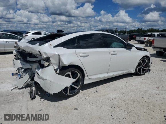 2019 Honda Accord Sport with VIN 1HGCV2F38KA002251, listed as a Copart auction lot 72533804 with 83,344 mi miles and Salvage title. Bid and sale history available at DreamBid. Image 3.