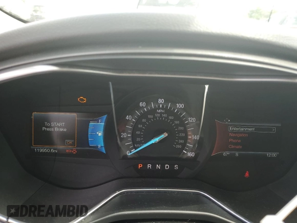 2016 Ford Fusion Titanium with VIN 3FA6P0K9XGR240562, listed as a Copart auction lot 55151285 with 119,950 mi miles and Clean Title. Bid and sale history available at DreamBid. Image 9.
