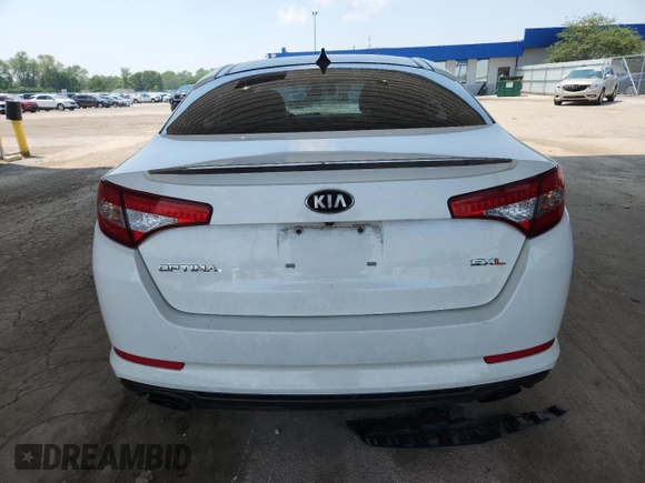 2013 Kia Optima SX with VIN 5XXGR4A67DG205852, listed as a Copart auction lot 59938975 with 190,329 mi miles and Salvage title. Bid and sale history available at DreamBid. Image 6.