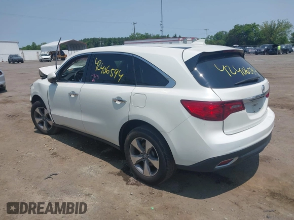 2015 Acura MDX with VIN 5FRYD4H28FB016816, listed as a IAAI auction lot 42406594 with Not provided miles and . Bid and sale history available at DreamBid. Image 3.