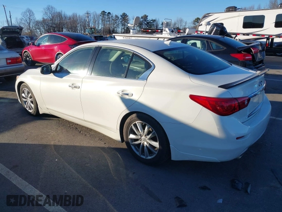 2014 Infiniti Q50 Hybrid Sport with VIN JN1AV7AP5EM690406, listed as a IAAI auction lot 41306387 with 143,309 mi miles and . Bid and sale history available at DreamBid. Image 3.