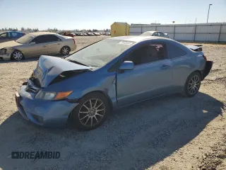 2007 Honda Civic Cpe LX with VIN 2HGFG12657H563632, listed as a Copart auction lot 73558664 with 166,144 mi miles and Salvage Title. Bid and sale history available at carsss.com. Image 1.