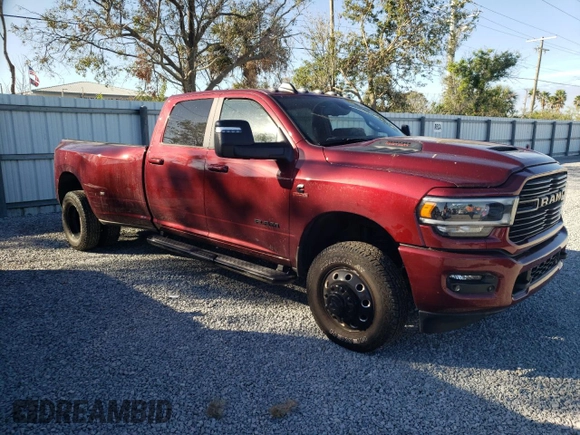 2023 Ram 3500 Laramie with VIN 3C63RRJL7PG557369, listed as a Copart auction lot 75083304 with 6,390 mi miles and Non Repairable. Bid and sale history available at carsss.com. Image 4.