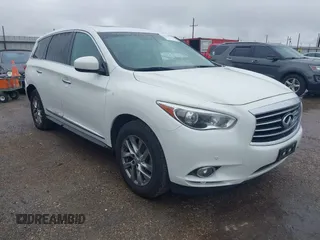 2013 Infiniti JX35 with VIN 5N1AL0MM7DC320117, listed as a IAAI auction lot 42079478 with 144,874 mi miles. Bid and sale history available at carsss.com. Image 1.