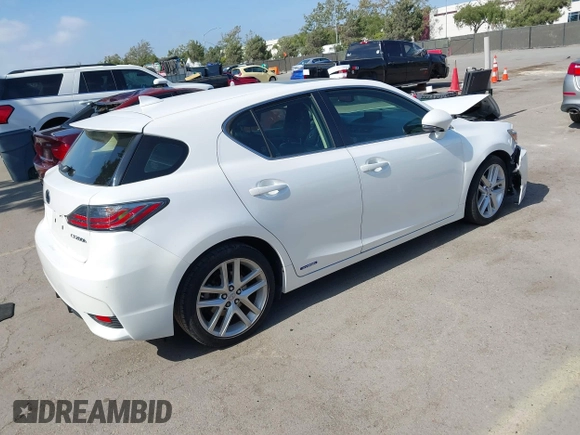 2016 Lexus CT 200h z VIN JTHKD5BH2G2274942, wystawiony jako IAAI lot #42281358 z przebiegiem 68 167 mil mil oraz . Historia ofert i sprzedaży dostępna na DreamBid. Obrazek 4.