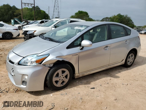 2010 Toyota Prius II with VIN JTDKN3DU5A5181691, listed as a Copart auction lot 52583355 with 191,452 mi miles and Salvage Title. Bid and sale history available at carsss.com. Image 1.