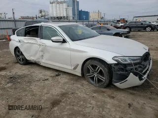 2021 BMW 5 Series 530i xDrive with VIN WBA13BJ00MWX25684, listed as a Copart auction lot 89395415 with 74,907 mi miles and Salvage Title. Bid and sale history available at DreamBid. Image 4.