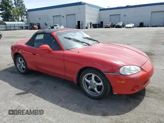 2001 Mazda MX-5 Miata with VIN JM1NB353610216294, listed as a Copart auction lot 56714505 with Not provided miles and Salvage title. Bid and sale history available at DreamBid. Image 4.