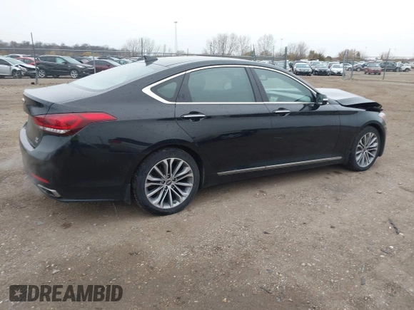 2017 Genesis G80 3.8L z VIN KMHGN4JE9HU175476, wystawiony jako IAAI lot #40933618 z przebiegiem 136 354 mil mil oraz . Historia ofert i sprzedaży dostępna na DreamBid. Obrazek 4.