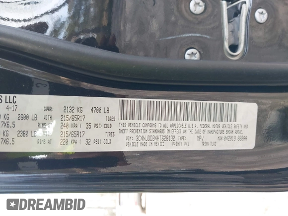 2017 Jeep Compass Trailhawk с VIN 3C4NJDDB4HT628132, выставлен на аукционе IAAI как лот 41611318 с пробегом 74 155 миль миль и . История ставок и продаж доступна на DreamBid. Изображение 9.