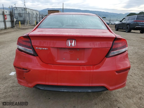 2015 Honda Civic Coupe LX with VIN 2HGFG3B57FH515454, listed as a Copart auction lot 45767935 with 151,402 mi miles and Salvage Title. Bid and sale history available at carsss.com. Image 6.