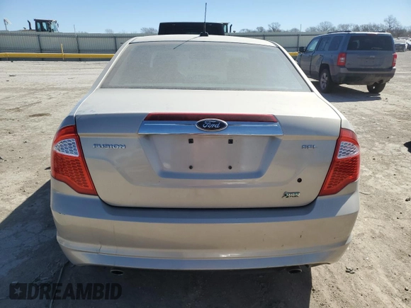 2010 Ford Fusion SEL with VIN 3FAHP0JG7AR356186, listed as a Copart auction lot 48987375 with 130,126 mi miles and Salvage Title. Bid and sale history available at DreamBid. Image 6.