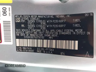2016 Toyota Sienna L с VIN 5TDZK3DC7GS756195, выставлен на аукционе IAAI как лот 42151195 с пробегом 119 695 миль миль и . История ставок и продаж доступна на DreamBid. Изображение 9.