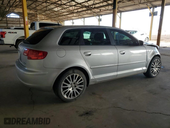 2008 Audi A3 with VIN WAUNF78P88A086045, listed as a Copart auction lot 41452005 with 99,743 mi miles and Salvage Title. Bid and sale history available at carsss.com. Image 3.