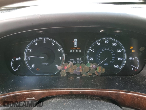 2013 Hyundai Equus Signature with VIN KMHGH4JH8DU058788, listed as a Copart auction lot 46627145 with 80,753 mi miles and Salvage Title. Bid and sale history available at DreamBid. Image 9.