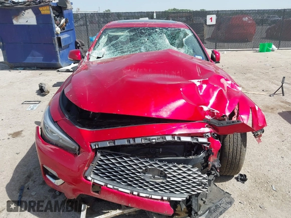 2021 Infiniti Q50 Luxe with VIN JN1EV7BP1MM705935, listed as a IAAI auction lot 42259901 with 52,813 mi miles and . Bid and sale history available at DreamBid. Image 12.