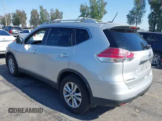 2015 Nissan Rogue SV with VIN KNMAT2MT1FP502320, listed as a IAAI auction lot 42095565 with 93,422 mi miles and . Bid and sale history available at carsss.com. Image 3.