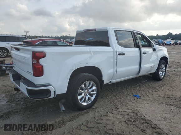2024 Chevrolet Silverado 1500 Custom with VIN 3GCPABEK8RG445662, listed as a Copart auction lot 54160645 with 1,559 mi miles and Salvage Title. Bid and sale history available at DreamBid. Image 3.