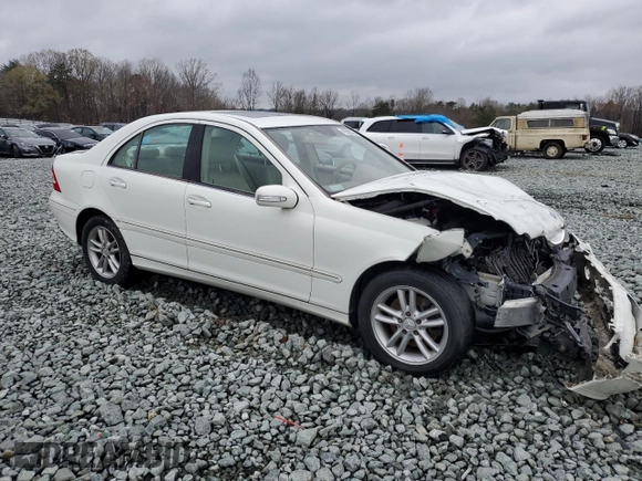 2007 Mercedes-Benz C with VIN WDBRF87J67F844780, listed as a Copart auction lot 49582225 with Not Provided miles and Salvage Title. Bid and sale history available at DreamBid. Image 4.
