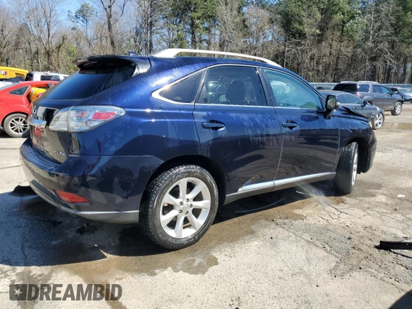 2010 Lexus RX 350 with VIN 2T2ZK1BA8AC040987, listed as a Copart auction lot 47974085 with 193,343 mi miles and Salvage Title. Bid and sale history available at DreamBid. Image 3.
