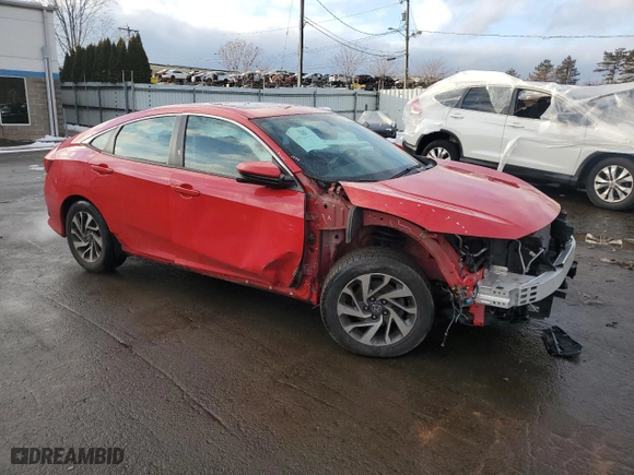 2016 Honda Civic Sedan EX with VIN 2HGFC2F7XGH551464, listed as a Copart auction lot 41768795 with 66,736 mi miles and Salvage Title. Bid and sale history available at carsss.com. Image 4.