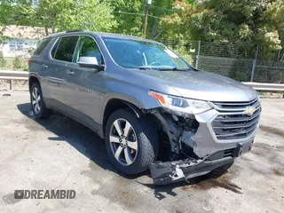 2018 Chevrolet Traverse LT z VIN 1GNERHKW0JJ285877, wystawiony jako IAAI lot #42036486 z przebiegiem 94 663 mil mil oraz . Historia ofert i sprzedaży dostępna na DreamBid. Obrazek 1.