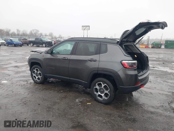 2022 Jeep Compass Trailhawk with VIN 3C4NJDDB5NT162979, listed as a IAAI auction lot 41535004 with 22,354 mi miles and . Bid and sale history available at DreamBid. Image 3.