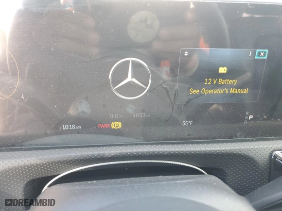 2025 Mercedes-Benz CLA with VIN W1K5J4GB7SN516532, listed as a Copart auction lot 86814014 with 4,053 mi miles and Salvage Title. Bid and sale history available at carsss.com. Image 9.