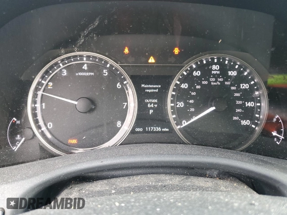 2014 Lexus GS 350 with VIN JTHBE1BL8E5032338, listed as a Copart auction lot 47356305 with 117,336 mi miles and Salvage Title. Bid and sale history available at DreamBid. Image 9.