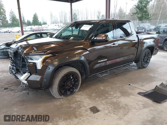 2023 Toyota Tundra Limited with VIN 5TFJA5DB9PX125400, listed as a IAAI auction lot 41336129 with 12,384 mi miles and . Bid and sale history available at DreamBid. Image 18.