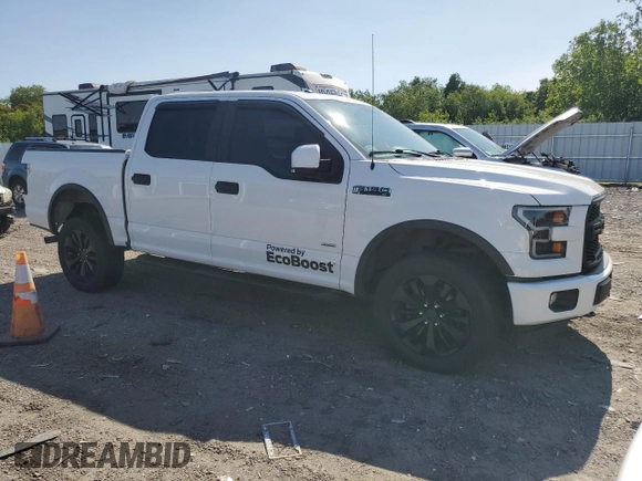 2017 Ford F-150 XL with VIN 1FTEW1EPXHFB15410, listed as a Copart auction lot 58523905 with 127,197 mi miles and Salvage title. Bid and sale history available at DreamBid. Image 4.