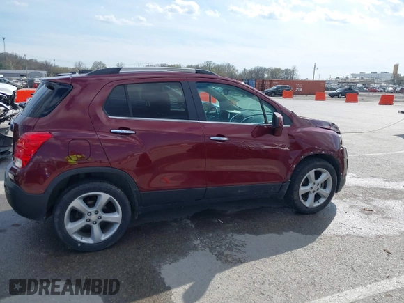 2016 Chevrolet Trax LTZ with VIN 3GNCJRSB3GL161721, listed as a IAAI auction lot 41877282 with 108,709 mi miles. Bid and sale history available at carsss.com. Image 13.