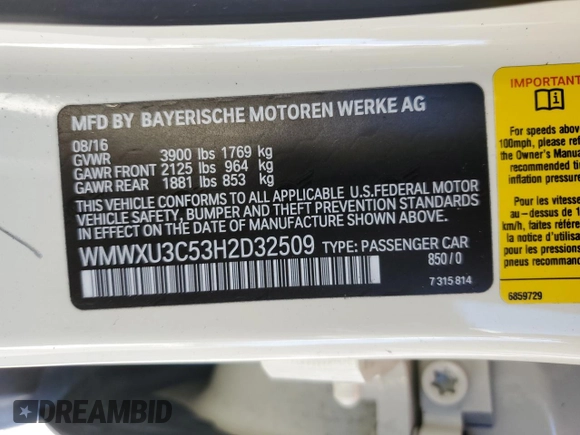 2017 MINI Hardtop 4 Door Cooper S z VIN WMWXU3C53H2D32509, wystawiony jako Copart lot #57886695 z przebiegiem 115 433 mil mil oraz Tytuł czysty. Historia ofert i sprzedaży dostępna na DreamBid. Obrazek 12.