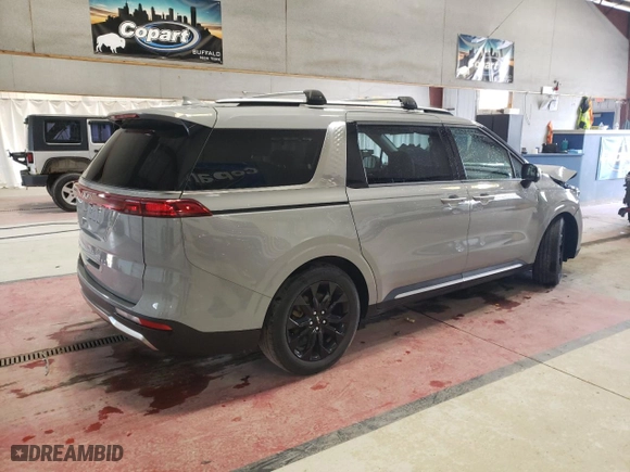 2023 Kia Carnival SX Prestige with VIN KNDNE5H3XP6202788, listed as a Copart auction lot 75321994 with 21,642 mi miles and Salvage Title. Bid and sale history available at carsss.com. Image 3.