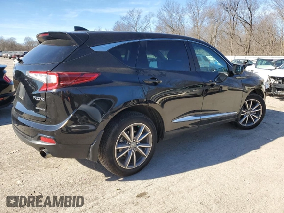 2021 Acura RDX w/Technology Package with VIN 5J8TC2H59ML032015, listed as a Copart auction lot 41673844 with 9,123 mi miles. Bid and sale history available at carsss.com. Image 3.