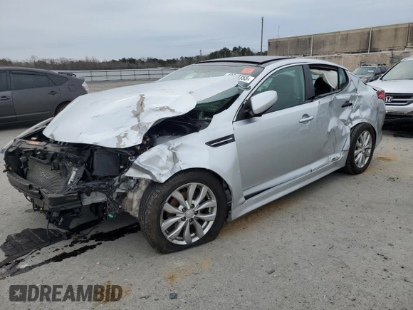 2015 Kia Optima EX with VIN 5XXGN4A73FG439056, listed as a Copart auction lot 48029355 with 81,392 mi miles and Salvage Title. Bid and sale history available at carsss.com. Image 1.