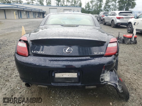 2007 Lexus SC 430 with VIN JTHFN45Y979013870, listed as a Copart auction lot 63039145 with 172,949 mi miles and Salvage title. Bid and sale history available at DreamBid. Image 6.