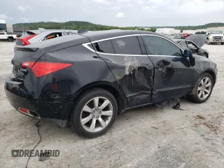 2010 Acura ZDX Tech Pkg with VIN 2HNYB1H42AH502476, listed as a Copart auction lot 59236973 with Not Provided miles and Salvage Title. Bid and sale history available at carsss.com. Image 3.