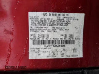 2017 Ford Taurus Limited with VIN 1FAHP2F82HG104666, listed as a Copart auction lot 42833025 with 93,351 mi miles and Salvage title. Bid and sale history available at DreamBid. Image 12.