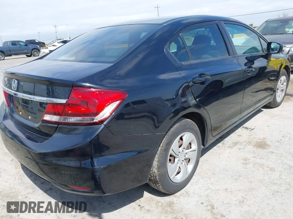 2014 Honda Civic Sedan LX with VIN 19XFB2F54EE263044, listed as a IAAI auction lot 42126752 with 99,824 mi miles. Bid and sale history available at carsss.com. Image 4.