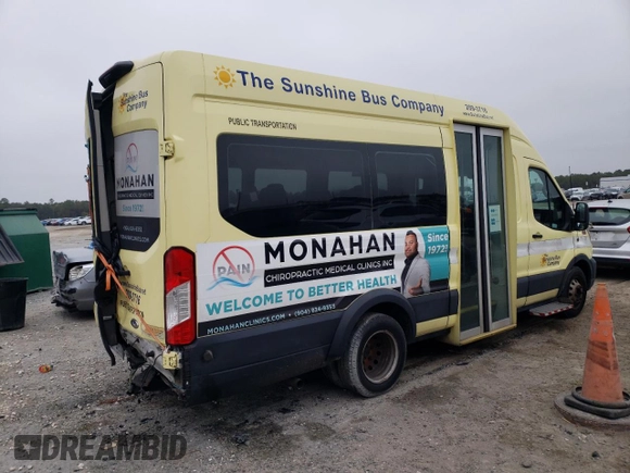 2020 Ford Transit with VIN 1FDVU4X87LKA26743, listed as a Copart auction lot 86525094 with 212,263 mi miles and Salvage Title. Bid and sale history available at DreamBid. Image 3.