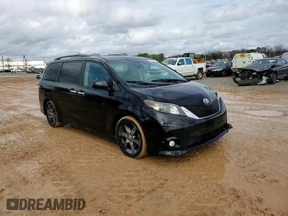 2014 Toyota Sienna SE with VIN 5TDXK3DC8ES512706, listed as a Copart auction lot 43325815 with 190,498 mi miles and Salvage Title. Bid and sale history available at DreamBid. Image 14.