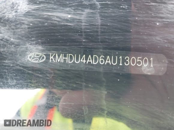 2010 Hyundai Elantra GLS with VIN KMHDU4AD6AU130501, listed as a IAAI auction lot 42466686 with Not provided miles and . Bid and sale history available at DreamBid. Image 9.