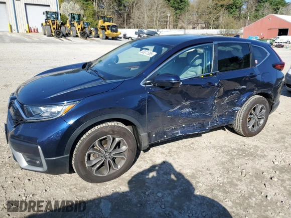 2022 Honda CR-V EX z VIN 2HKRW2H53NH609871, wystawiony jako Copart lot #53911295 z przebiegiem 55 024 mil mil oraz Szkoda całkowita • Salvage title. Historia ofert i sprzedaży dostępna na DreamBid. Obrazek 1.