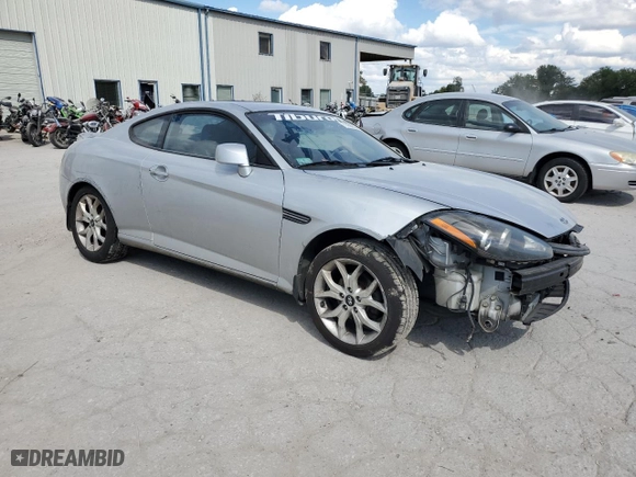 2008 Hyundai Tiburon GT with VIN KMHHN66F18U272205, listed as a Copart auction lot 71458634 with 114,960 mi miles and Salvage Title. Bid and sale history available at carsss.com. Image 4.