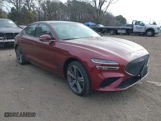 2024 Genesis G70 3.3T Sport Advanced with VIN KMTG54SE0RU139584, listed as a IAAI auction lot 41331264 with 1,183 mi miles. Bid and sale history available at carsss.com. Image 1.