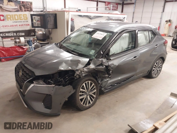 2021 Nissan Kicks SV with VIN 3N1CP5CV7ML469515, listed as a IAAI auction lot 41629851 with 82,604 mi miles and . Bid and sale history available at DreamBid. Image 2.