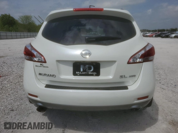 2012 Nissan Murano SL with VIN JN8AZ1MW2CW224343, listed as a Copart auction lot 53629575 with 104,626 mi miles and Salvage Title. Bid and sale history available at DreamBid. Image 6.